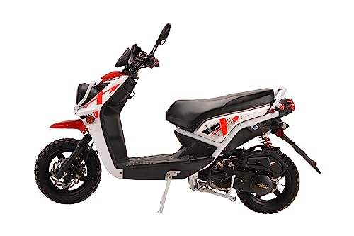 HHH Rocket 150 Moped Street Gas Vitacci Scooter 150cc Motorcycle Automatic Adult Bike with 12" Aluminum Wheels (White)