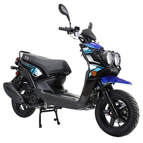 X-PRO 150cc Adult Moped Street Gas Moped 150cc Bike with 12" Aluminum Wheels (Blue)