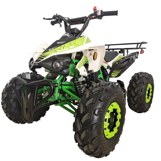 X-PRO 125cc ATV with Automatic Transmission w/Reverse, LED Headlights, Big 19"/18" Tires! (Green, Factory Package)