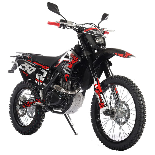 X-PRO Templar X 250cc 6 Speed Dirt Bike with Zongshen Engine Pit Bike Gas Dirt Bikes Adult Dirt Pitbike Gas Dirt Pit Bike, Big 21"/18" Wheels! (Red)